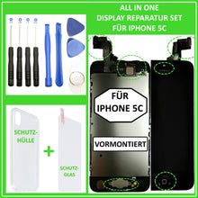 Lade das Bild in den Galerie-Viewer, LCD Display für iPhone 5C VORMONTIERT Retina Bildschirm Touch Screen Glas in Schwarz Black