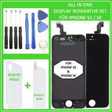 Lade das Bild in den Galerie-Viewer, LCD Display für iPhone 5s / SE Retina Bildschirm Touch Screen Glas in Schwarz Black