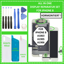 Lade das Bild in den Galerie-Viewer, LCD Display für iPhone 8 VORMONTIERT Retina HD Bildschirm 3D Touch Screen Weiß White