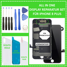 Lade das Bild in den Galerie-Viewer, LCD Display für iPhone 8 PLUS VORMONTIERT Retina HD Bildschirm 3D Touch Screen in Schwarz Black
