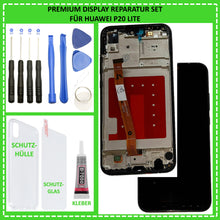 Lade das Bild in den Galerie-Viewer, LCD Display für Huawei P20 Lite Full HD Touchscreen Bildschirm + Rahmen in Schwarz Black