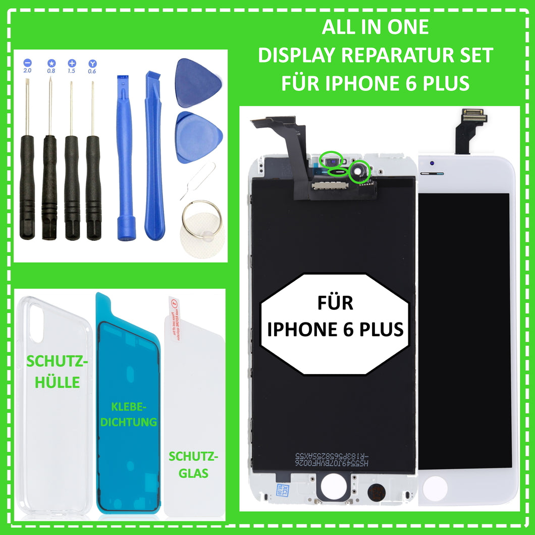 LCD Display für iPhone 6 Plus Retina HD Bildschirm 3D Touch Screen Glas in Weiß White