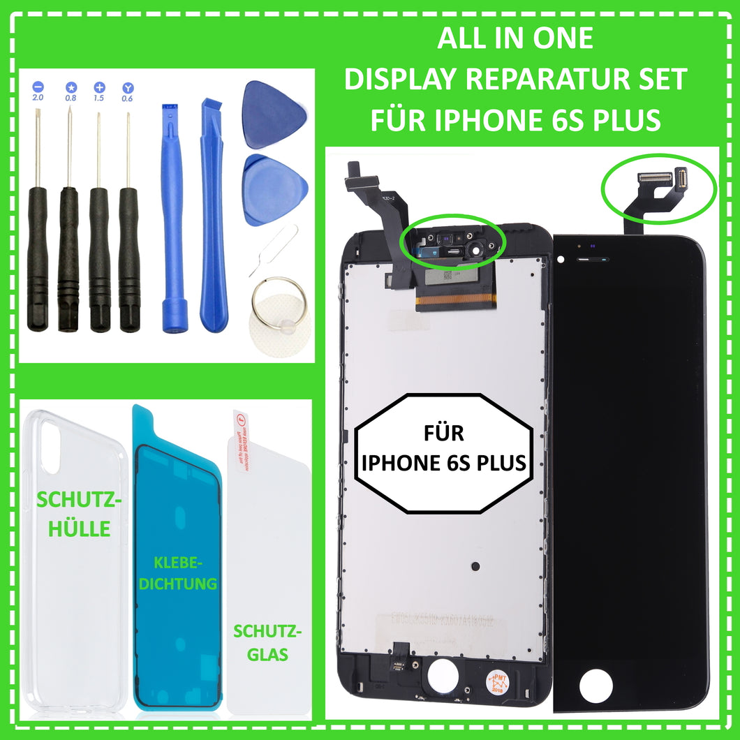 LCD Display für iPhone 6S Plus Retina HD Bildschirm 3D Touch Screen Glas in Schwarz Black