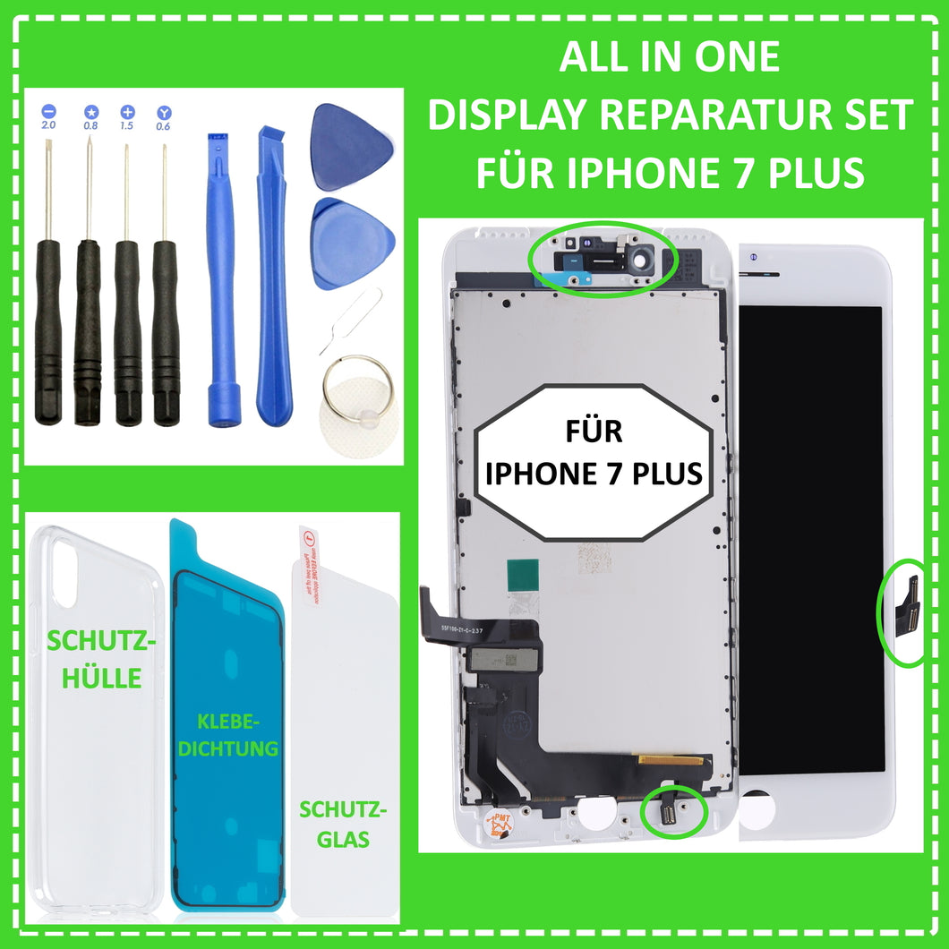 Display für iPhone 7 Plus LCD Retina HD Bildschirm Glas 3D Touch Screen in Weiß White