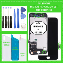 Lade das Bild in den Galerie-Viewer, LCD Display für iPhone 8 Retina HD Bildschirm Glas 3D Touch Screen Schwarz Black

