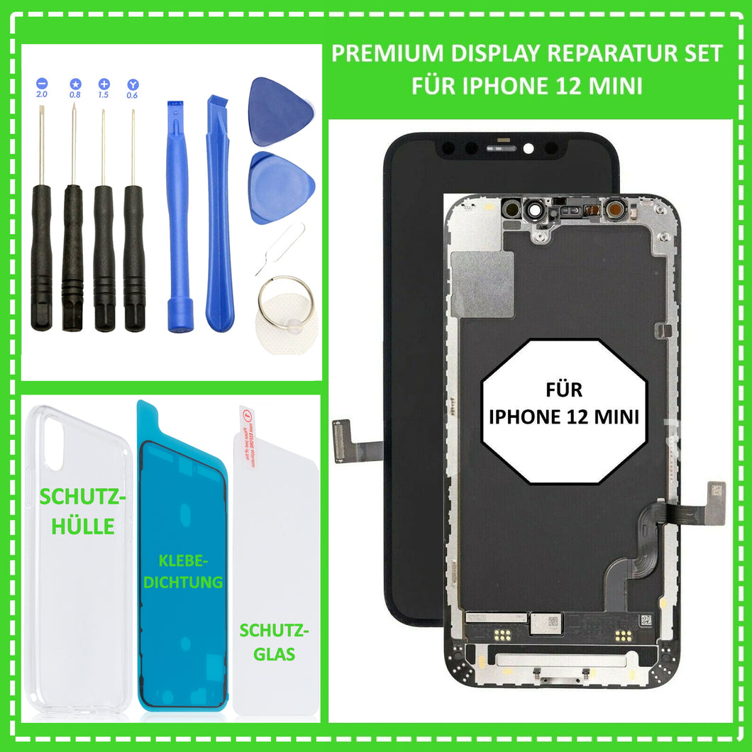 LCD Display für iPhone 12 Mini Retina HD Bildschirm 3D Touch Screen Schwarz Black