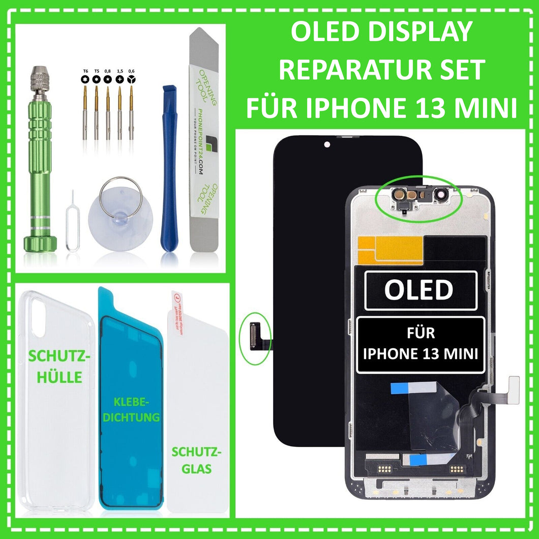 OLED Display für iPhone 13 Mini HD Bildschirm 3D Touch Screen LCD Schwarz Black